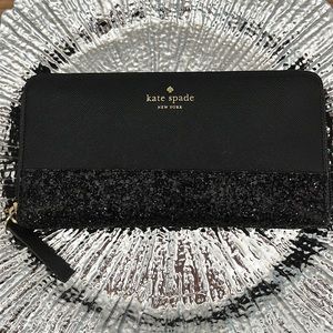 Black Glitter Kate Spade Wallet